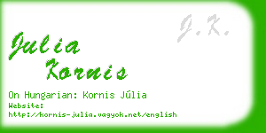 julia kornis business card