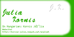 julia kornis business card